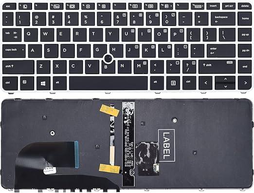 HP Elitebook 840 G3 848 G3, Elitebook 745 G3 745 G4 Series Laptop with Backlit Silver Frame US Keyboard - eBuy UAE